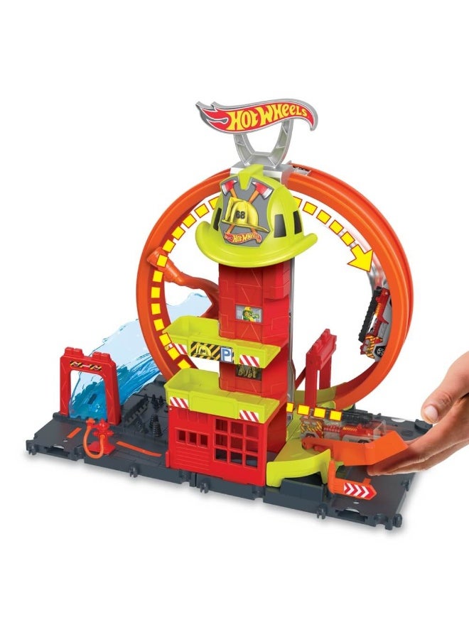 City Super Loop Fire Station Playset