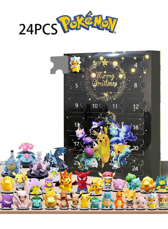 Holiday Advent Calendar for Kids, 24 Piece Gift Playset