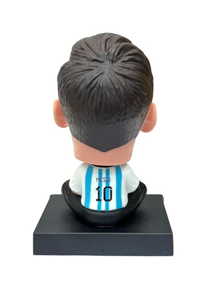 Messi Footballer Bobblehead Mobile Holder | Car Dashboard Decor | High-Grade PVC | Perfect Gift for Fans & Collectors