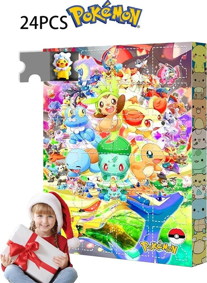 Holiday Advent Calendar for Kids, 24 Piece Gift Playset