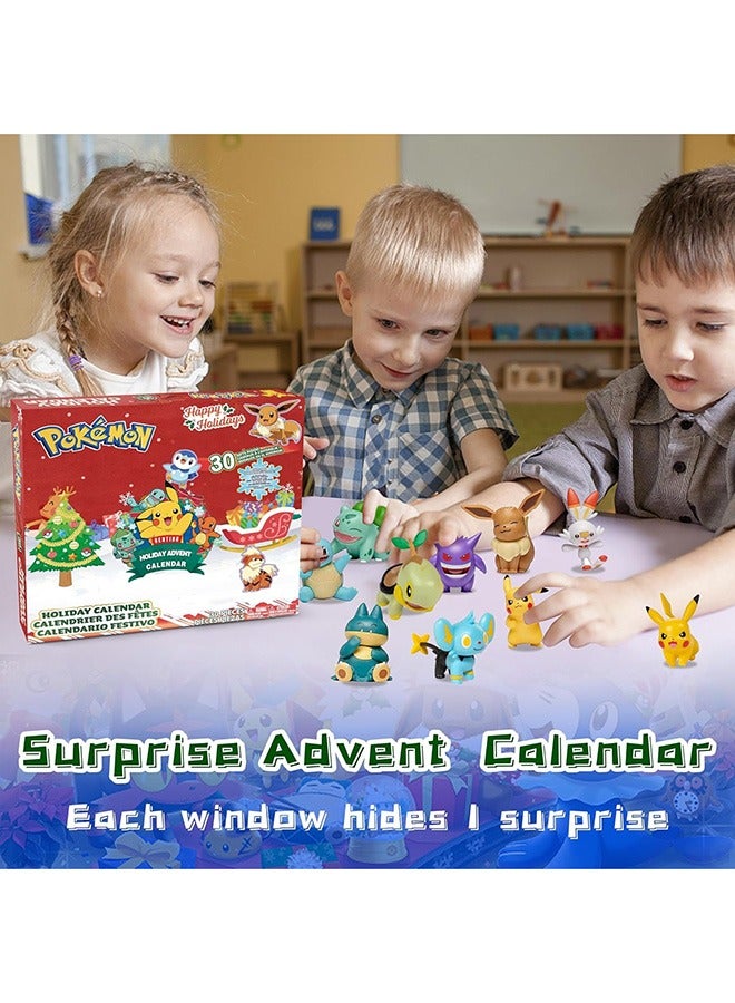 Holiday Advent Calendar for Kids, 24 Piece Gift Playset