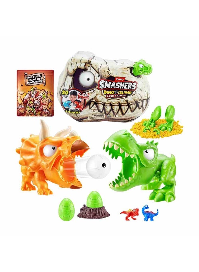 Dino Island T-Rex Battle Playset With 20+ Surprises