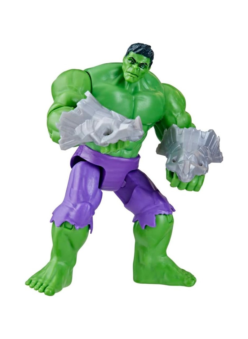 Mech Strike Mechasaurs Hulk Action Figure, 4.5-Inch, with Weapon Accessories, Marvel Toys for Kids Ages 4 and Up