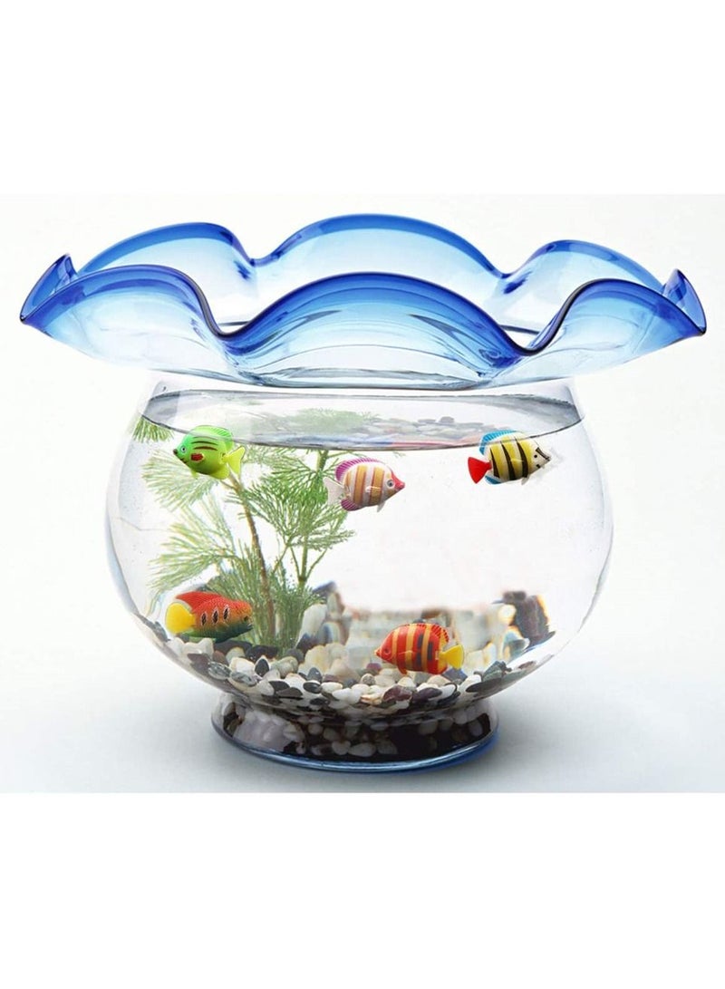 Fish Tank Simulation Fake Fish 10 Pcs Artificial Floating Moving Fishes Ornament, Decorations Bath Toy for Aquarium Tank Plastic Sea Animals Party Favors Random Color