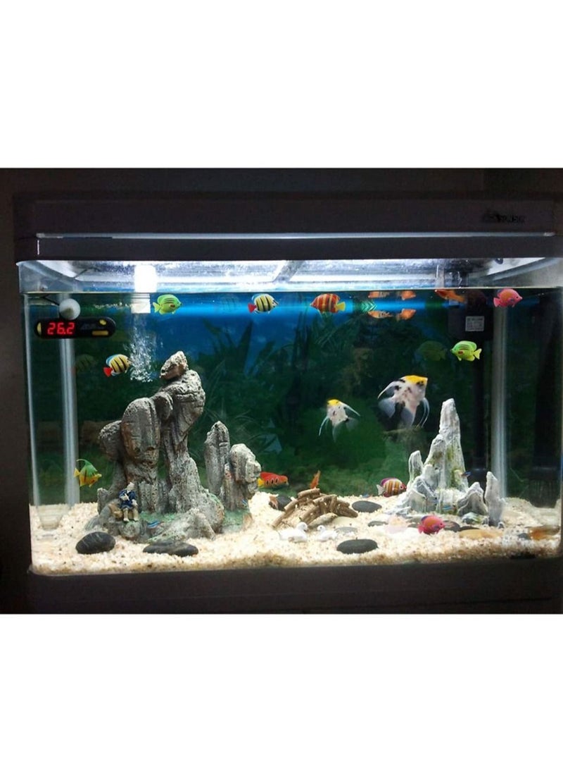 Fish Tank Simulation Fake Fish 10 Pcs Artificial Floating Moving Fishes Ornament, Decorations Bath Toy for Aquarium Tank Plastic Sea Animals Party Favors Random Color