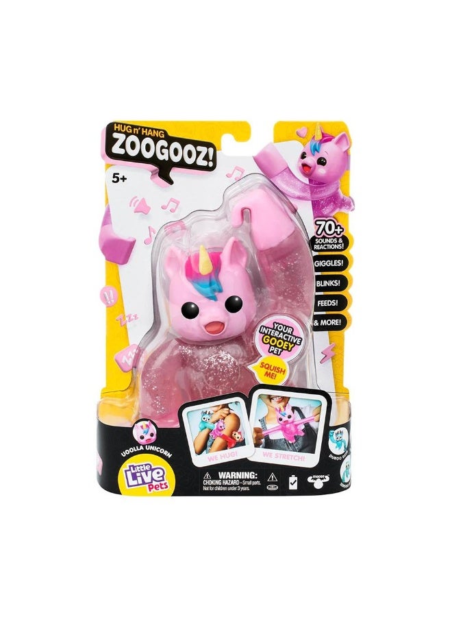 Little Live Pets Hug N’ Hang Zoogooz Uoolla Unicorn Interactive Gooey Toy