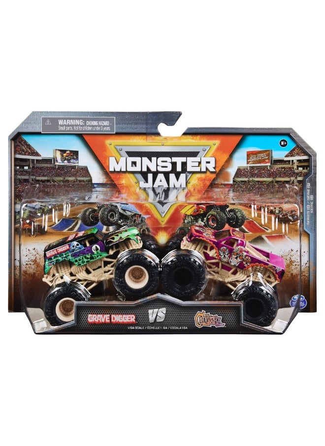 Monster Jam Series 17 Salvager Vs Double Decker Truck (1:64, Pack of 2)