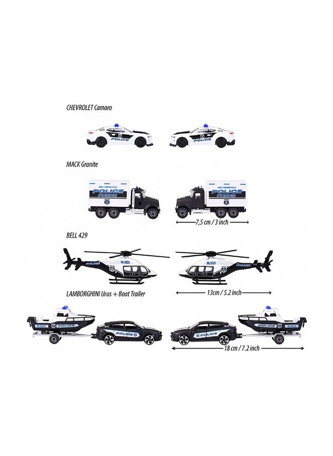 Majorette Police Force Vehicle Giftpack (4 Pieces)