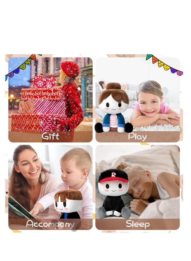 Blox Buddies Plush, Buddy Plushie Hair noob Plushie, Hand Sewn Toys, Guest Buddy Stuffed Doll Pillow for Fans and Friends, for Bedroom, Living Room, Home, Office, Nursery Bed