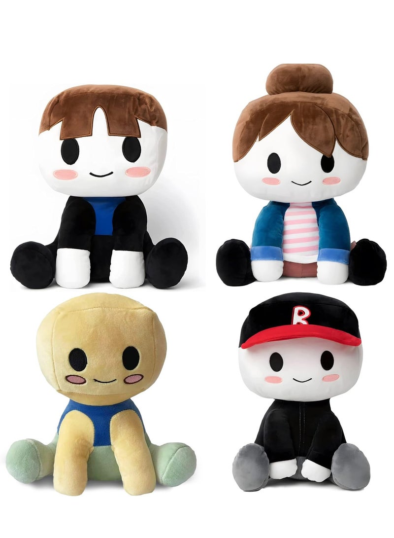 Blox Buddies Plush, Buddy Plushie Hair noob Plushie, Hand Sewn Toys, Guest Buddy Stuffed Doll Pillow for Fans and Friends, for Bedroom, Living Room, Home, Office, Nursery Bed
