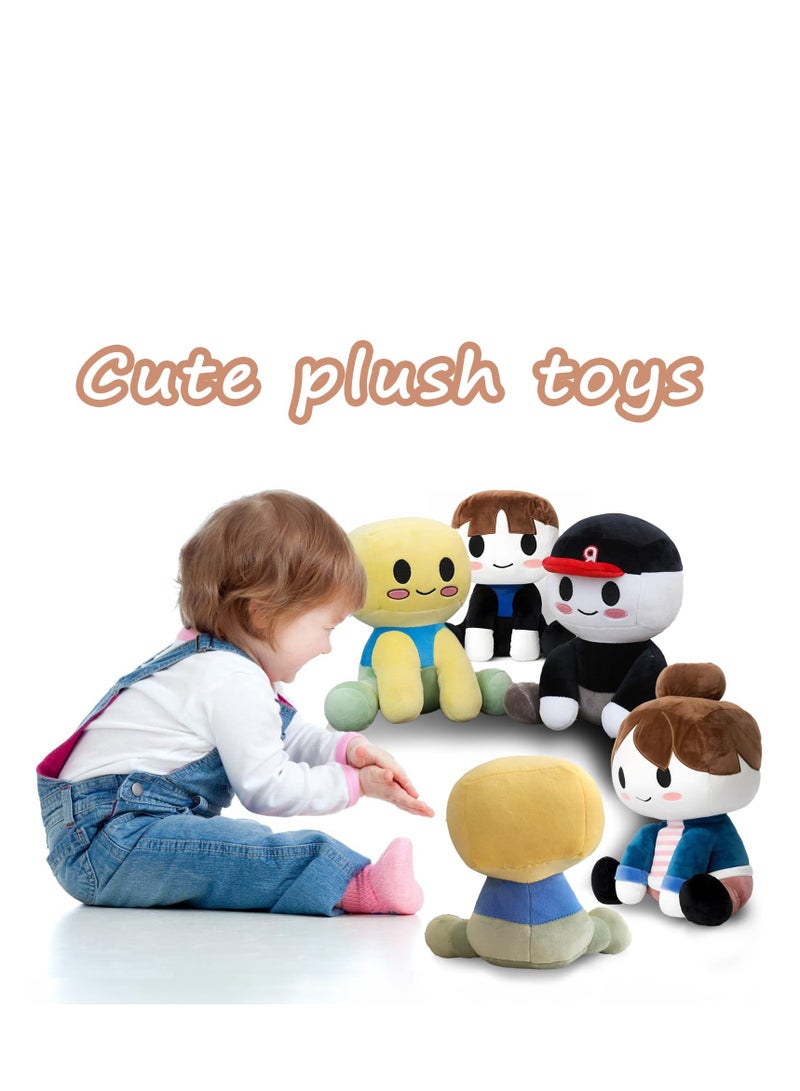 Blox Buddies Plush, Buddy Plushie Hair noob Plushie, Hand Sewn Toys, Guest Buddy Stuffed Doll Pillow for Fans and Friends, for Bedroom, Living Room, Home, Office, Nursery Bed