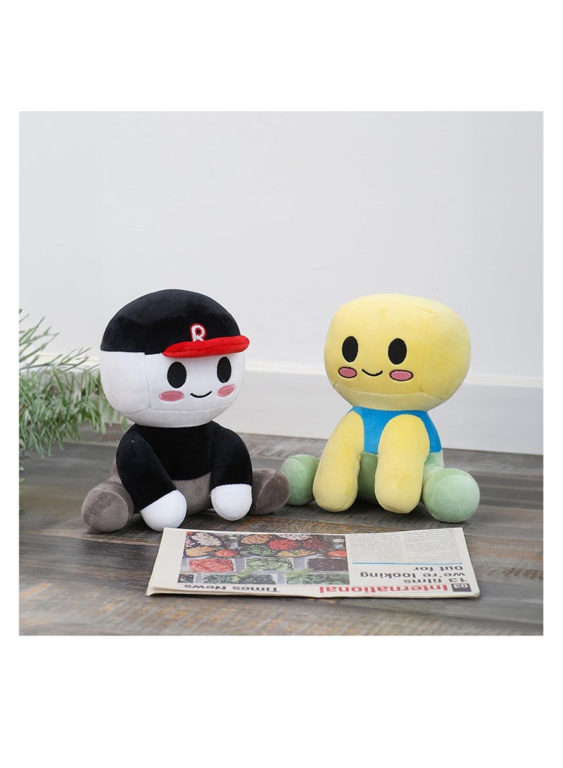 Blox Buddies Plush, Buddy Plushie Hair noob Plushie, Hand Sewn Toys, Guest Buddy Stuffed Doll Pillow for Fans and Friends, for Bedroom, Living Room, Home, Office, Nursery Bed