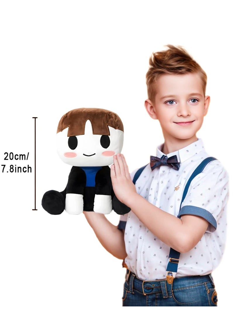 Blox Buddies Plush, Buddy Plushie Hair noob Plushie, Hand Sewn Toys, Guest Buddy Stuffed Doll Pillow for Fans and Friends, for Bedroom, Living Room, Home, Office, Nursery Bed