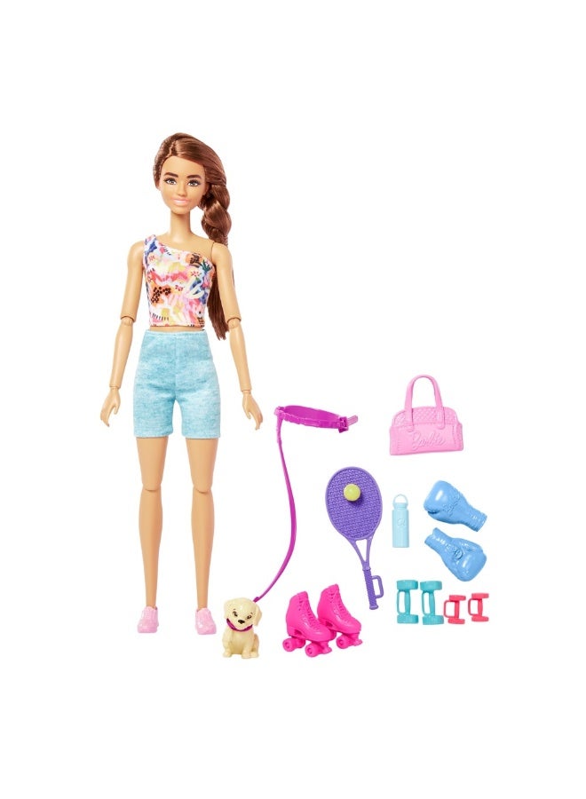 Barbie Wellness Barbie in Workout Outfit with Puppy Playset