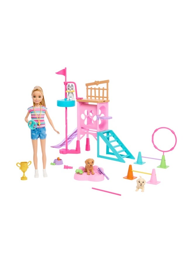 Barbie & Stacie To The Rescue Puppy Playground Playset with Doll