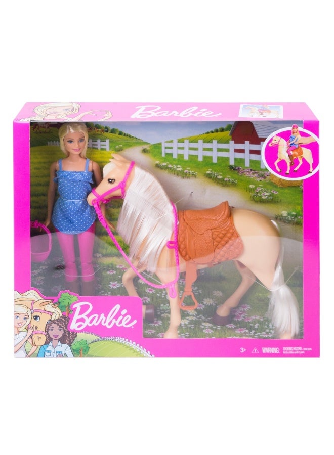 Barbie Horse and Doll Playset (Blonde)