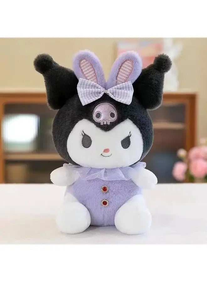 Kuromi Plush Toy Soft Kitty Cat Pillow Plush for Girls Adorable Stuffed Animal Doll for Kids Birthday Gifts