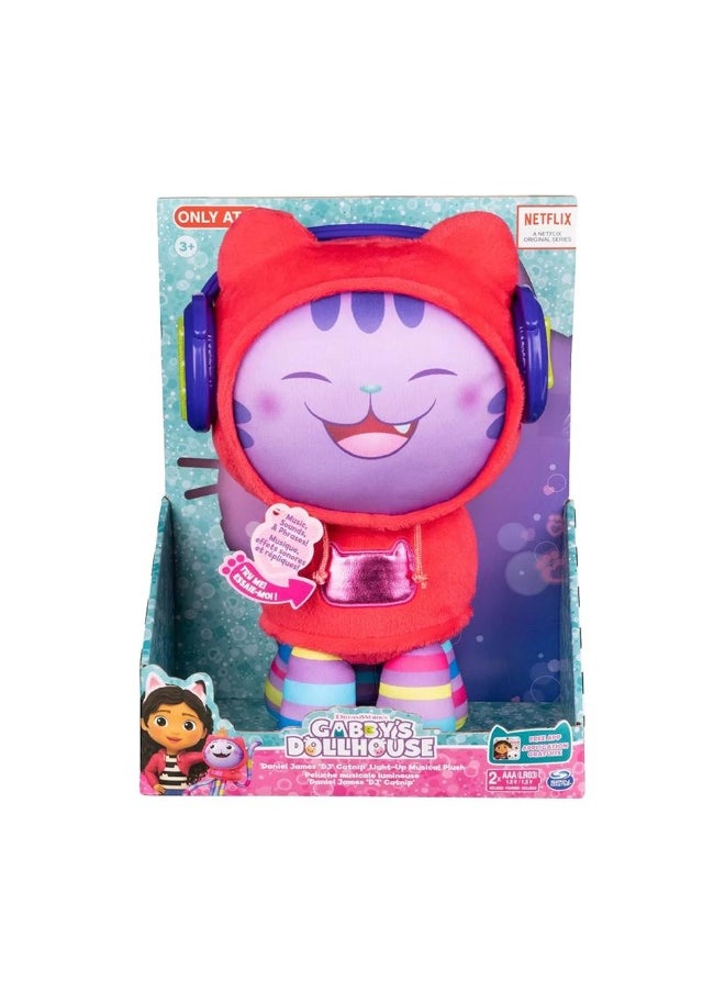 Gabby's Dollhouse Danial James DJ Catnip Light-up Musical Plush Toy (25 cm)