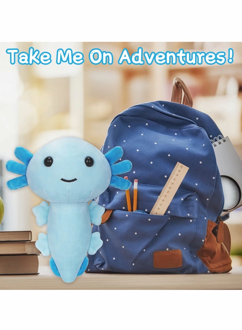8 Inch Axolotl Stuffed Animal Soft Plush Squishy Toy Animals Throw Pillow Doll Cute Plushies Room Decor Great Gifts for Kids Birthday Blue