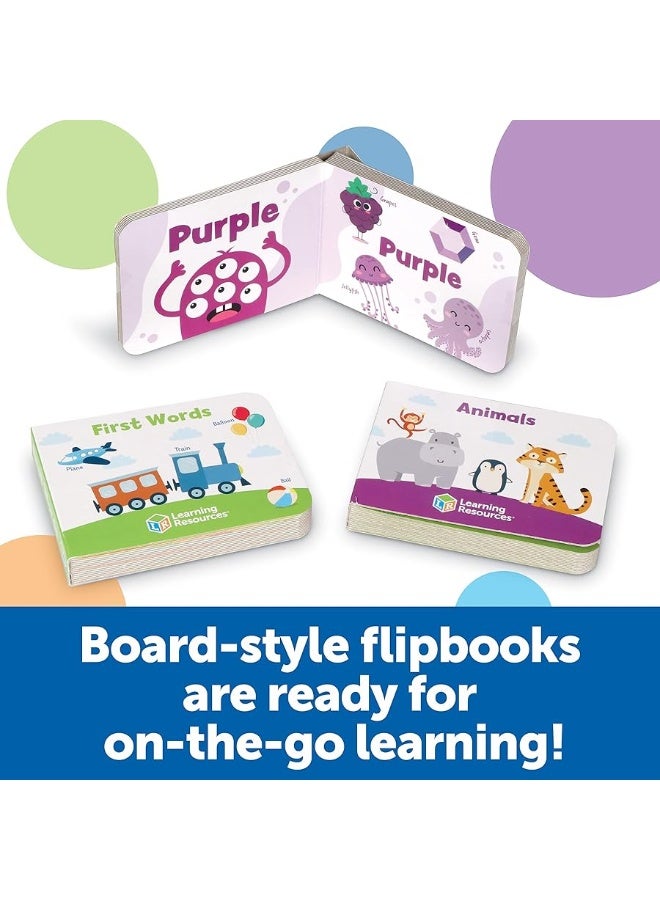 Learning Resources Skill Builders! Toddler Flipbook Library, 3 Pieces, Ages 2+, Educational Toys, Alphabet Learning, Toddler Learning Books, Toddler Activity Book