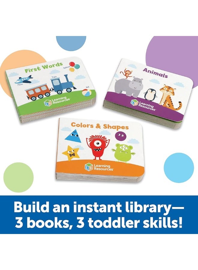 Learning Resources Skill Builders! Toddler Flipbook Library, 3 Pieces, Ages 2+, Educational Toys, Alphabet Learning, Toddler Learning Books, Toddler Activity Book