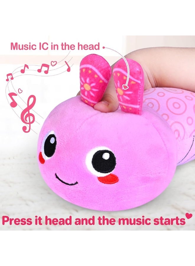 KMUYSL Baby Toys 0 to 12 Months, Musical Stuffed Animal Toys for 0-3-6-12 Months, Soft Sensory Toys with Crinkle and Rattles, Infant Tummy Time Toys Gifts for Newborn Boys Girls