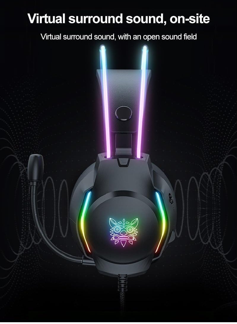 X26 Wired PC Gaming Headphone with Mic and LED Light