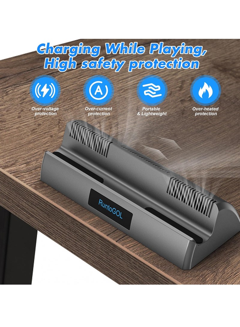 Docking Station for Steam Deck and Steam Deck OLED, Supports 4K@120Hz HDMI Display Output, with Gigabit Ethernet and 3 USB 3.0 Ports