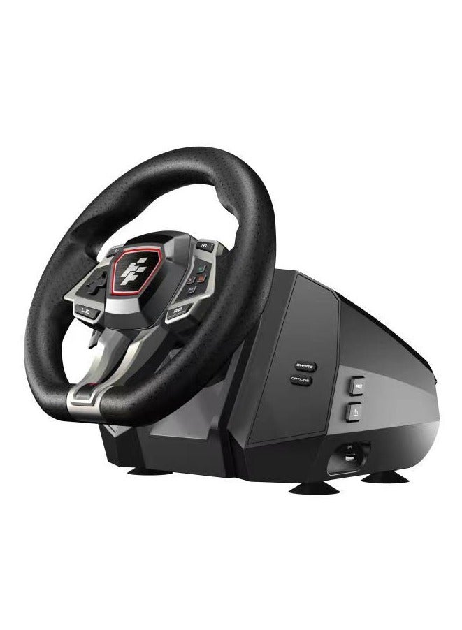 F107 IMOLA Racing Wheel with Force Feedback, 6-Speed Shifter, 900° Rotation, Hall-Effect Sensor, Vibration Motors, Pedals & F5 PS5 Converter - Compatible with PS5, PS4, Xbox One/X/S, Switch, PC - Red/Black