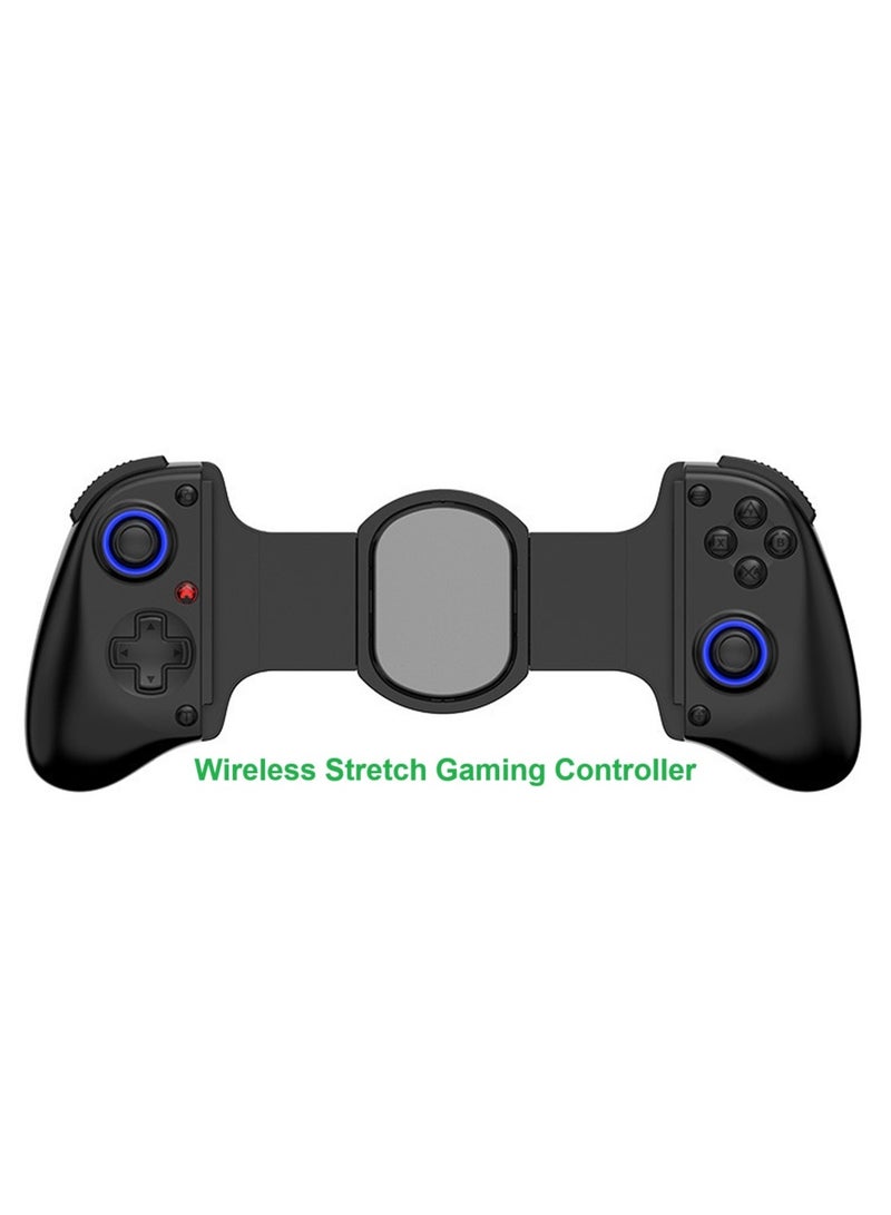 Classic Wireless Gamepad D11 Stretch Bluetooth Gaming Controller Hall Linear Trigger 3D Joystick Dual Motor Vibration Turbo Burst Function Support Android iOS PC Switch Black