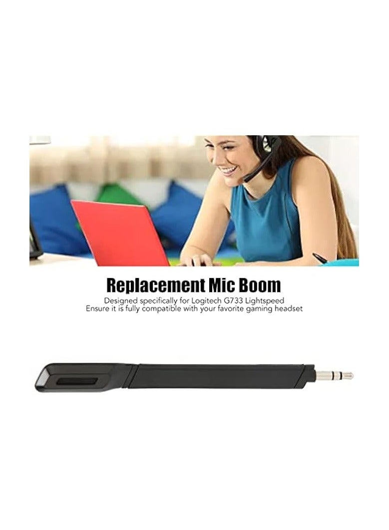 Replacement Microphone, 3.5mm Detachable Microphone Boom, Professional Headphone Mic Attachment Designed for Logitech G733 Lightspeed, Noise Canceling & Lossless Sound Quality