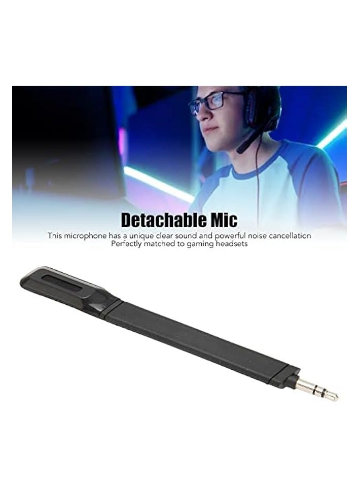 Replacement Microphone, 3.5mm Detachable Microphone Boom, Professional Headphone Mic Attachment Designed for Logitech G733 Lightspeed, Noise Canceling & Lossless Sound Quality