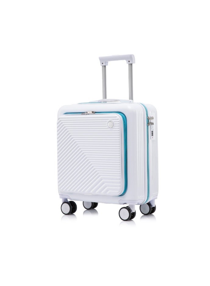 New Female Front Opening Multifunctional Suitcase With Durable 18 Inch Lightweight Luggage Case