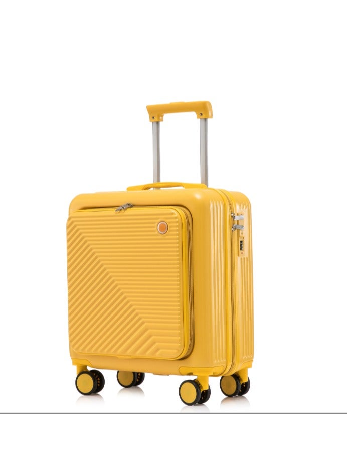 New Female Front Opening Multifunctional Suitcase With Durable 18 Inch Lightweight Luggage Case