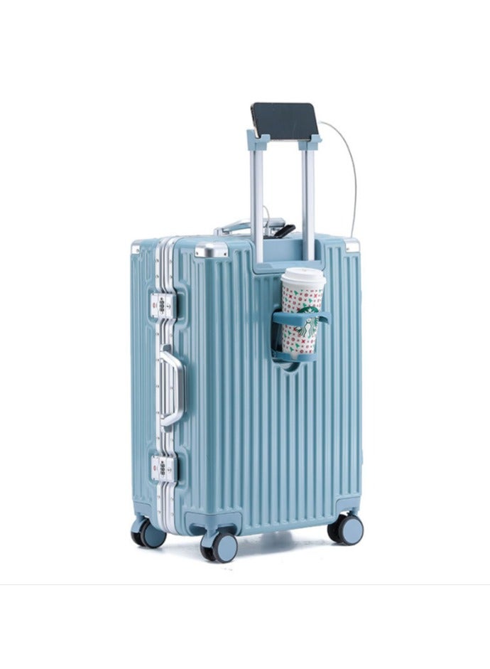 Multi Functional Luggage With Aluminum Frame, Pull Rod Box, Universal Wheels, Travel Box, Boarding Password Box