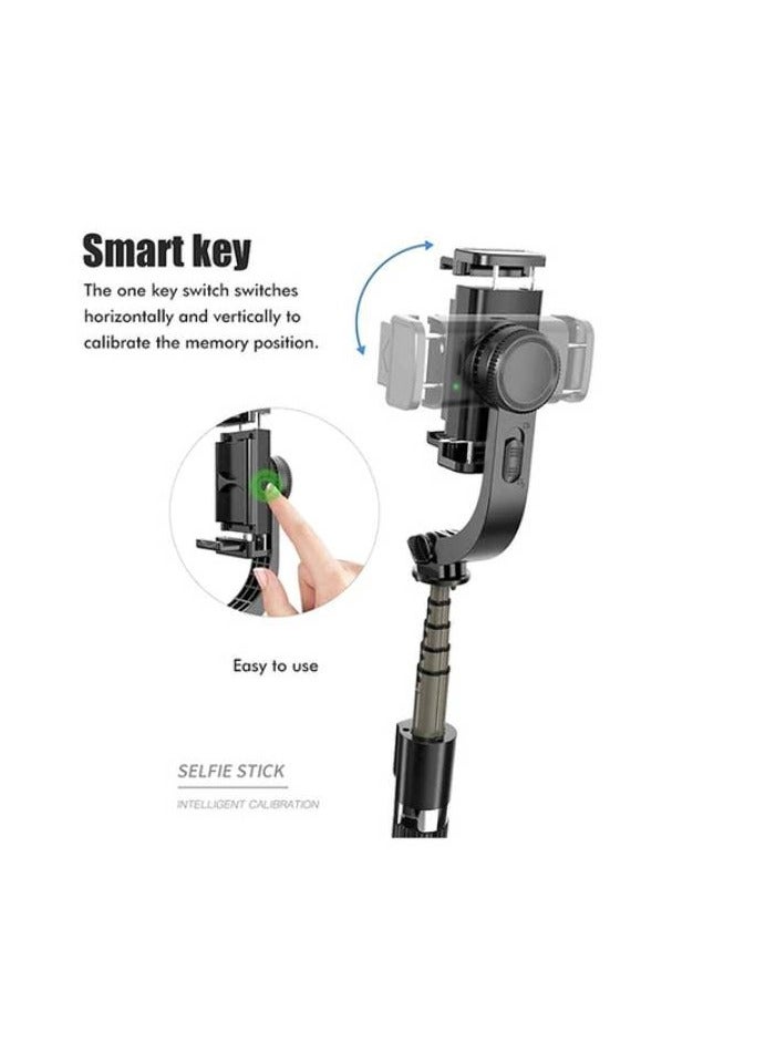 Q08 Bluetooth Handheld Gimbal Stabilizer with Adjustable Selfie Holder, Outdoor Bracket, and Wireless Stick for iOS & Android Phones