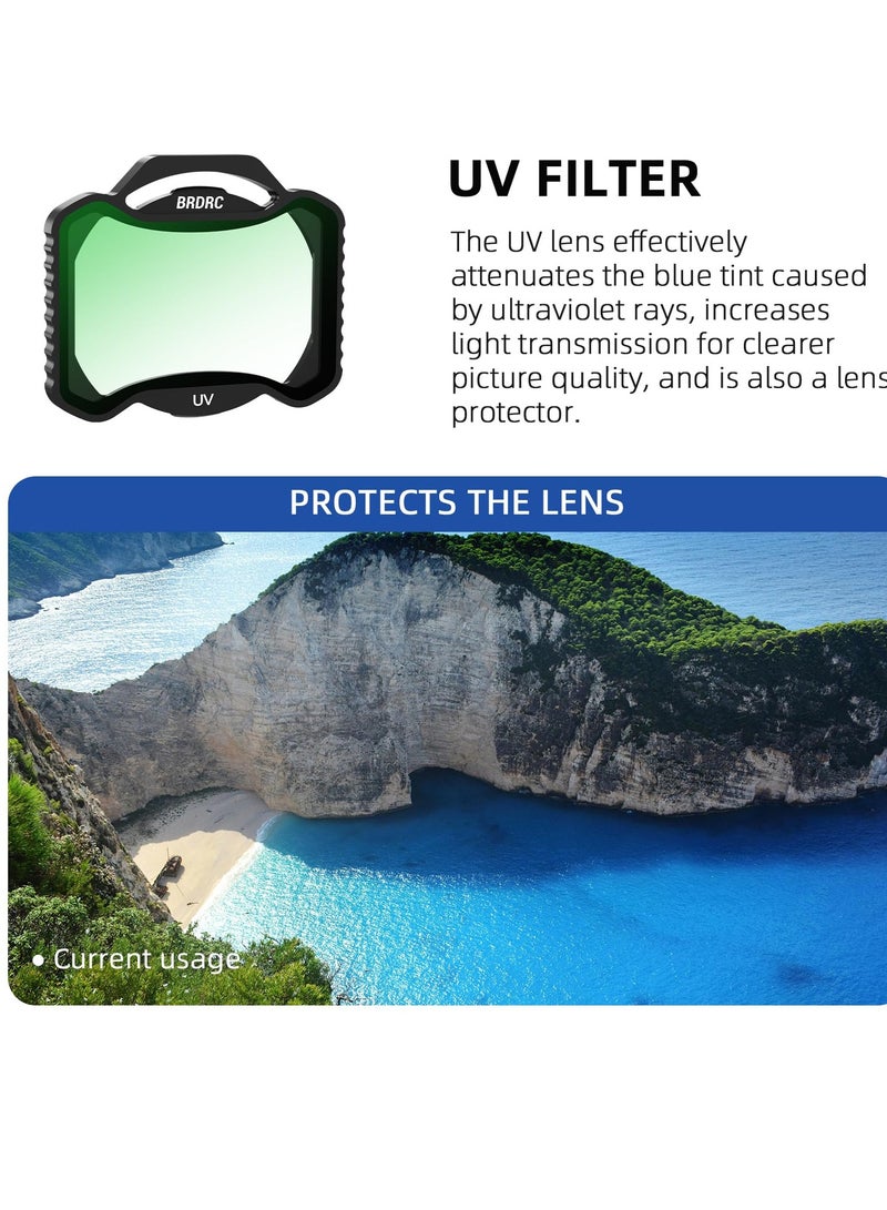 Filters Set for Avata 2 ND, 3 Pack UV CPL ND16 Protection Lens Neutral Density Filter, Compatible with DJI Avata 2 FPV Drone Accessories, Aluminum