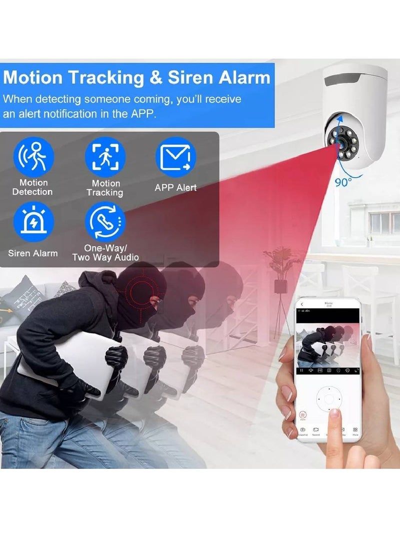 Wi-Fi Pan & Tilt Smart IP Camera - Baby Monitor with Motion Tracking, Human Detection, Two-Way Audio, and HD Video Quality