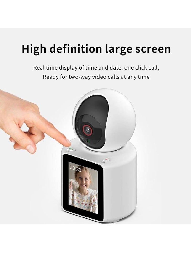 Voice Assistant Video Call Camera | 2.8 Inch HD Screen, 1080P Indoor Home Security Camera, Nanny Cam, Baby Monitor