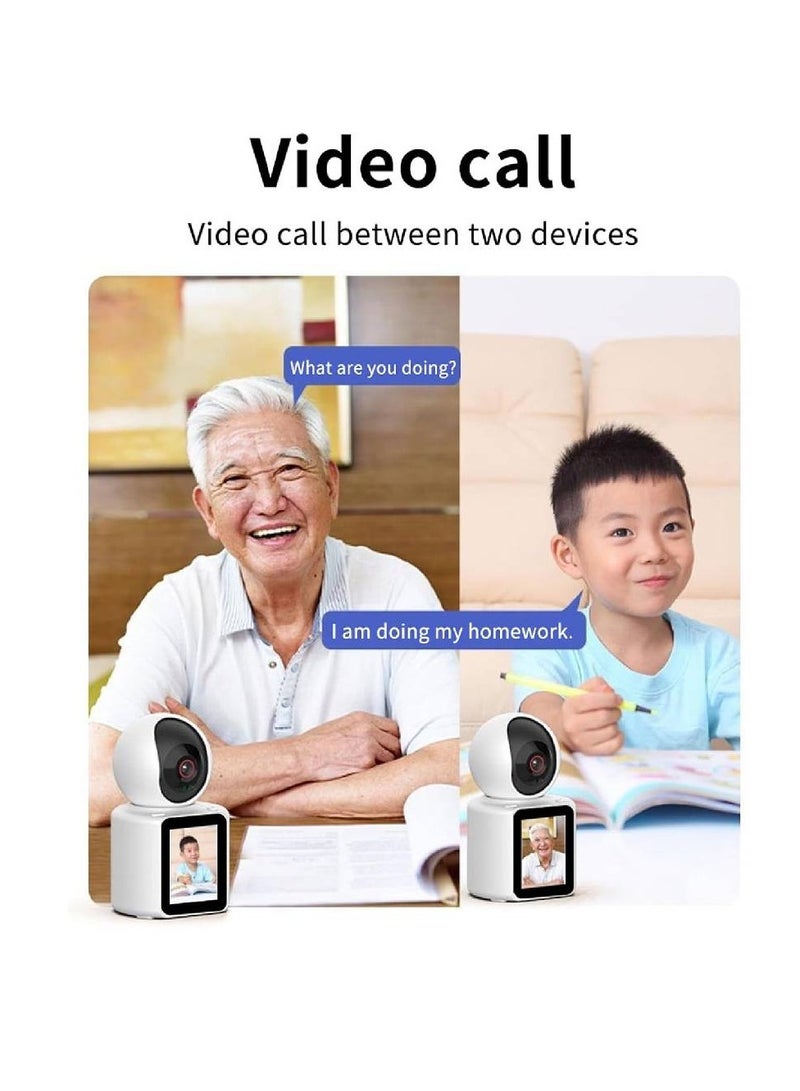 Voice Assistant Video Call Camera | 2.8 Inch HD Screen, 1080P Indoor Home Security Camera, Nanny Cam, Baby Monitor