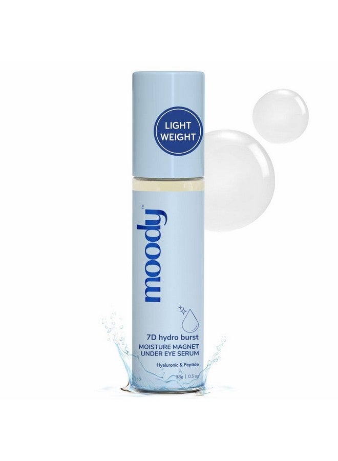 7D Hydro Burst Under Eye Roll On Serum With Hyaluronic Peptides & Vitamin E For Dark Circles & Puffiness Eye Cream For Wrinkles & Fine Lines Sulphate Free & Vegan Men & Women 9.8 Gm