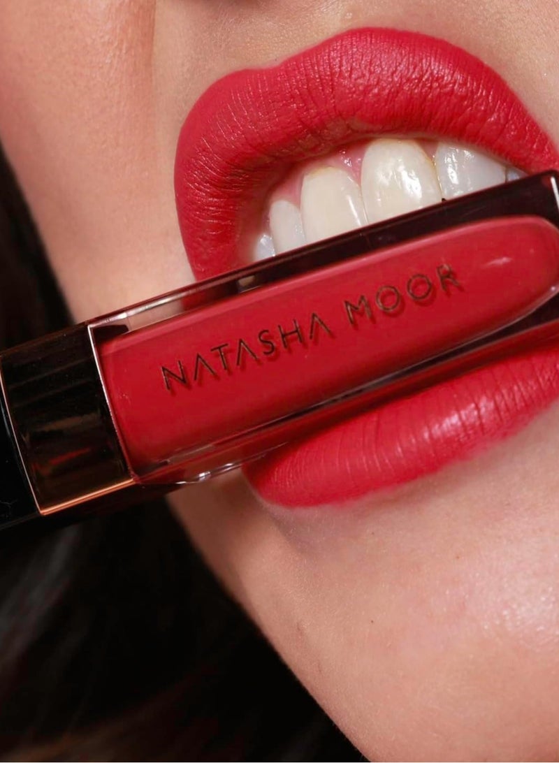 NATASHA MOOR: Molten Matte Liquid Lipstick - Long-Lasting, Hydrating, Matte Finish with Moisturizing Vitamin E - Waterproof, - 12-Hour Stay Power - WILLPOWER