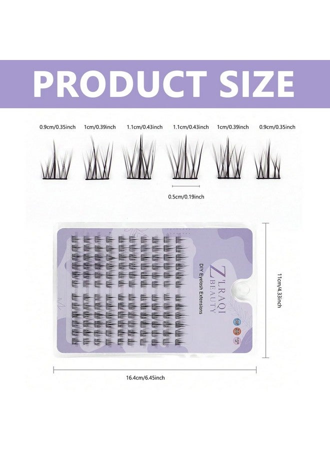 ® 120Pcs Lash Clusters Diy Eyelash Extensions For Women, Cluster Lashes Wispy False Eyelashes 9-11Mm Mixed, Natural Long Individual Flare Lashes Cluster False Eyelashes