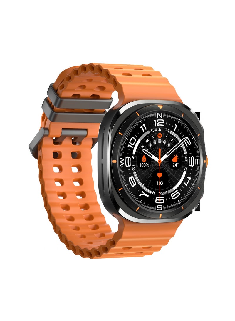 GPS NFC Compass Smart Watch Outdoor Sport Man AMOLED 466*466 Galaxy Watch 6 Upgraded Smartwatch(Orange)