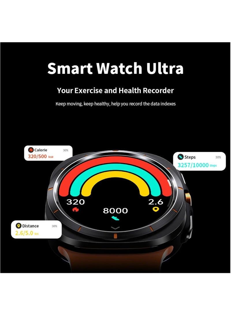 GPS NFC Compass Smart Watch Outdoor Sport Man AMOLED 466*466 Galaxy Watch 6 Upgraded Smartwatch(Orange)