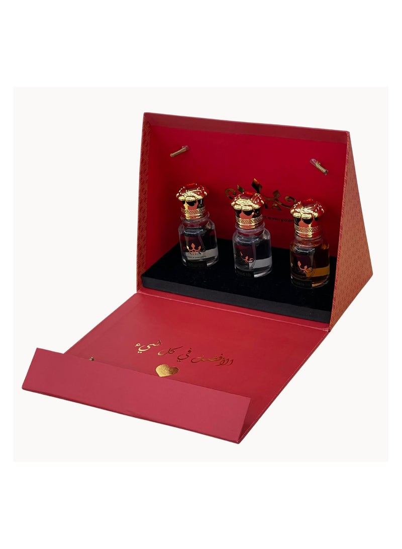 Assorted Luxury Oud Perfume Set – Sweet Oud, Rose Oud, Amber Oud (3 x 35ml)