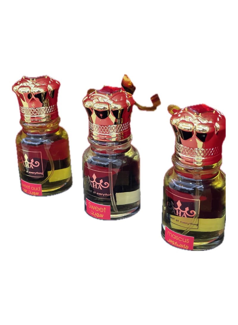 Assorted Luxury Oud Perfume Set – Sweet Oud, Rose Oud, Amber Oud (3 x 35ml)