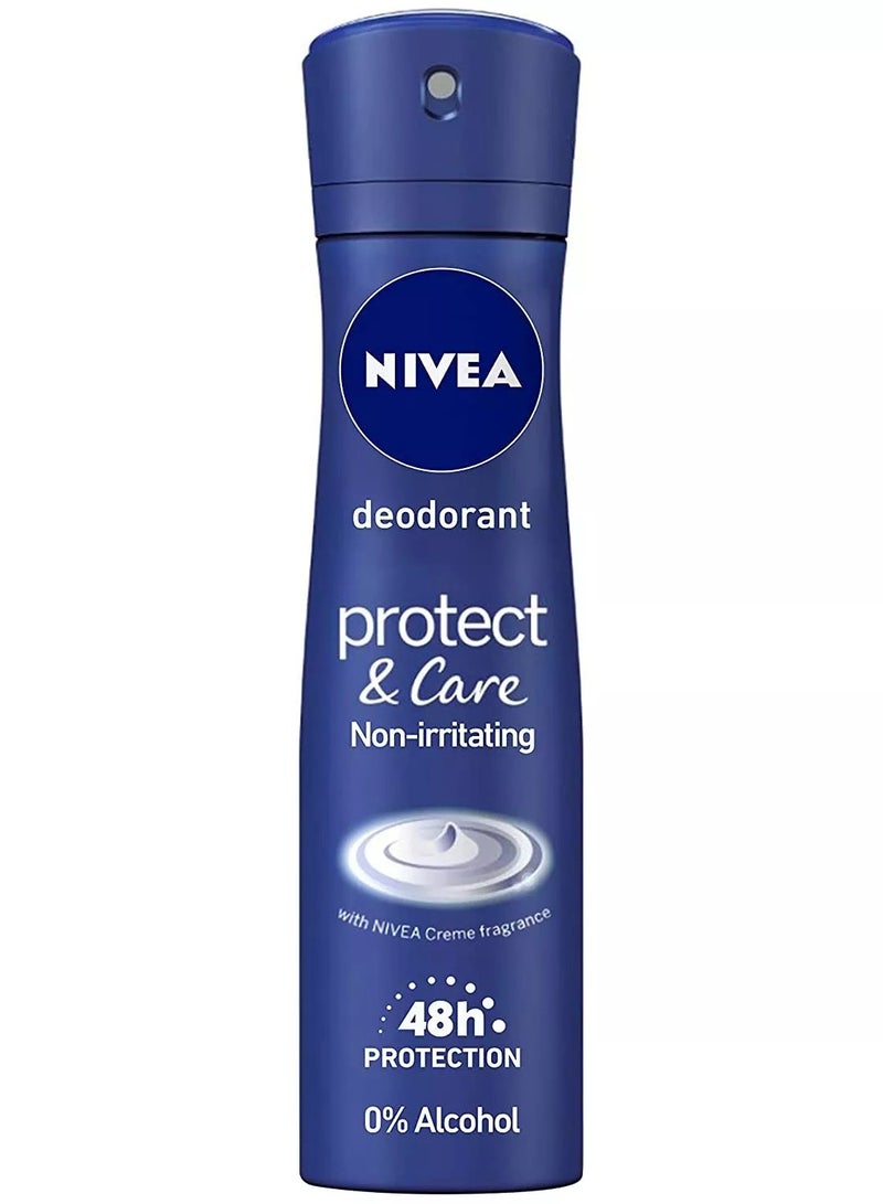 Protect And Care Antiperspirant Deodorant Spray 150ml (Pack of 6)