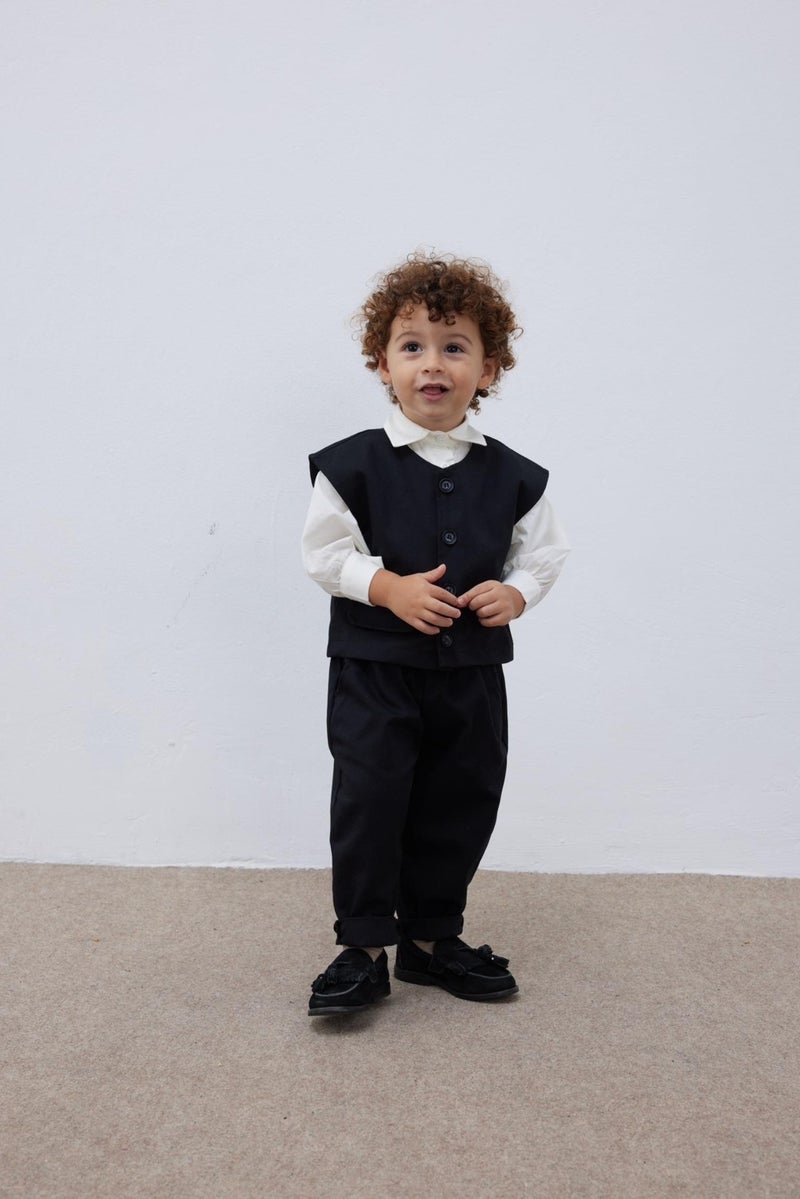 Children's Vest Set Black