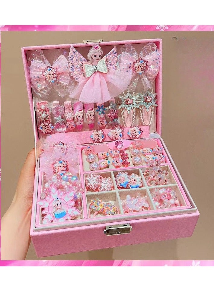 Princess Hair Accessories Gift Box Set, Girl's Exquisite Birthday Jewelry Box